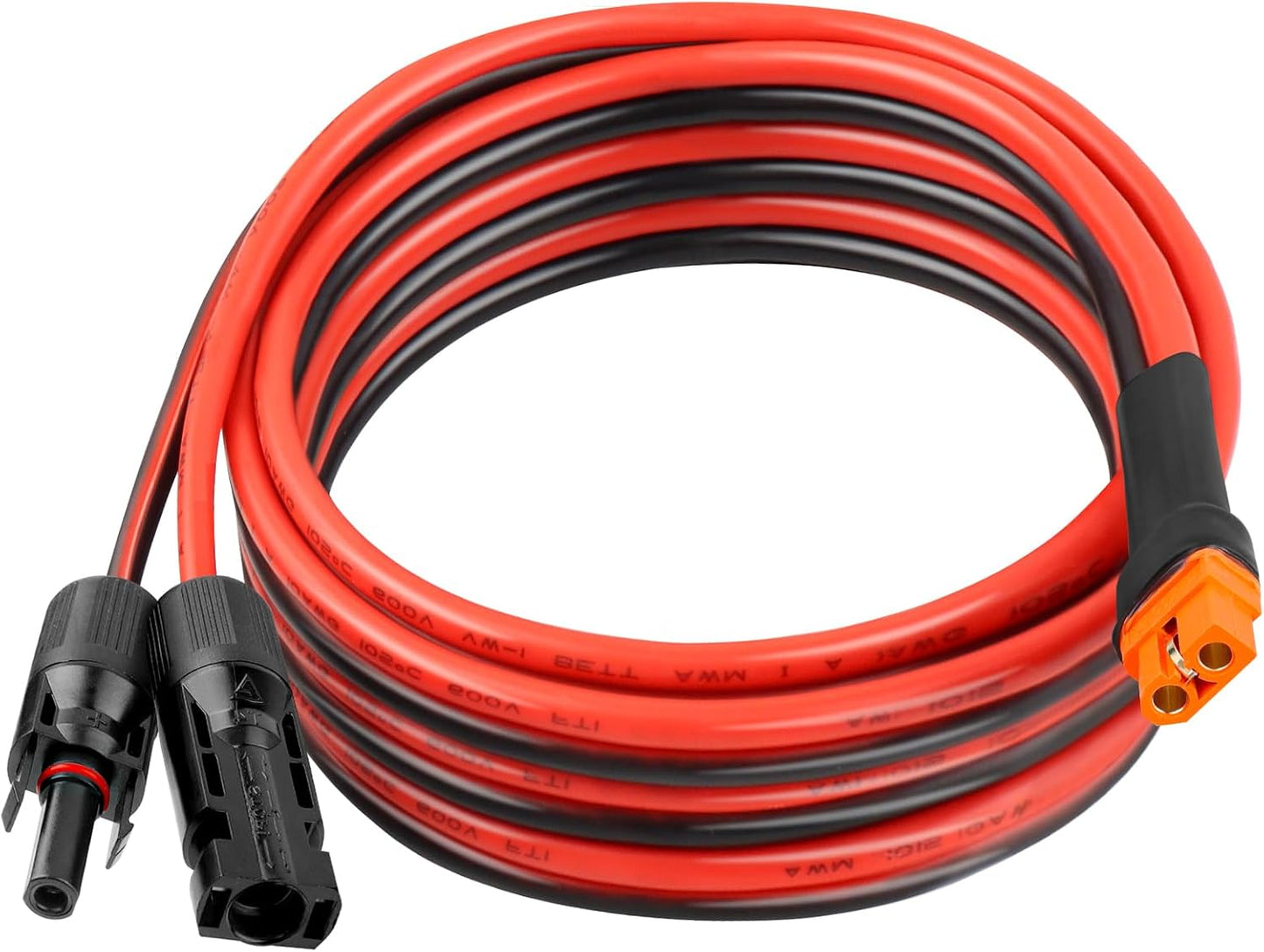 Cable extensión solar XT60i 10 AWG 15-100 pies conector