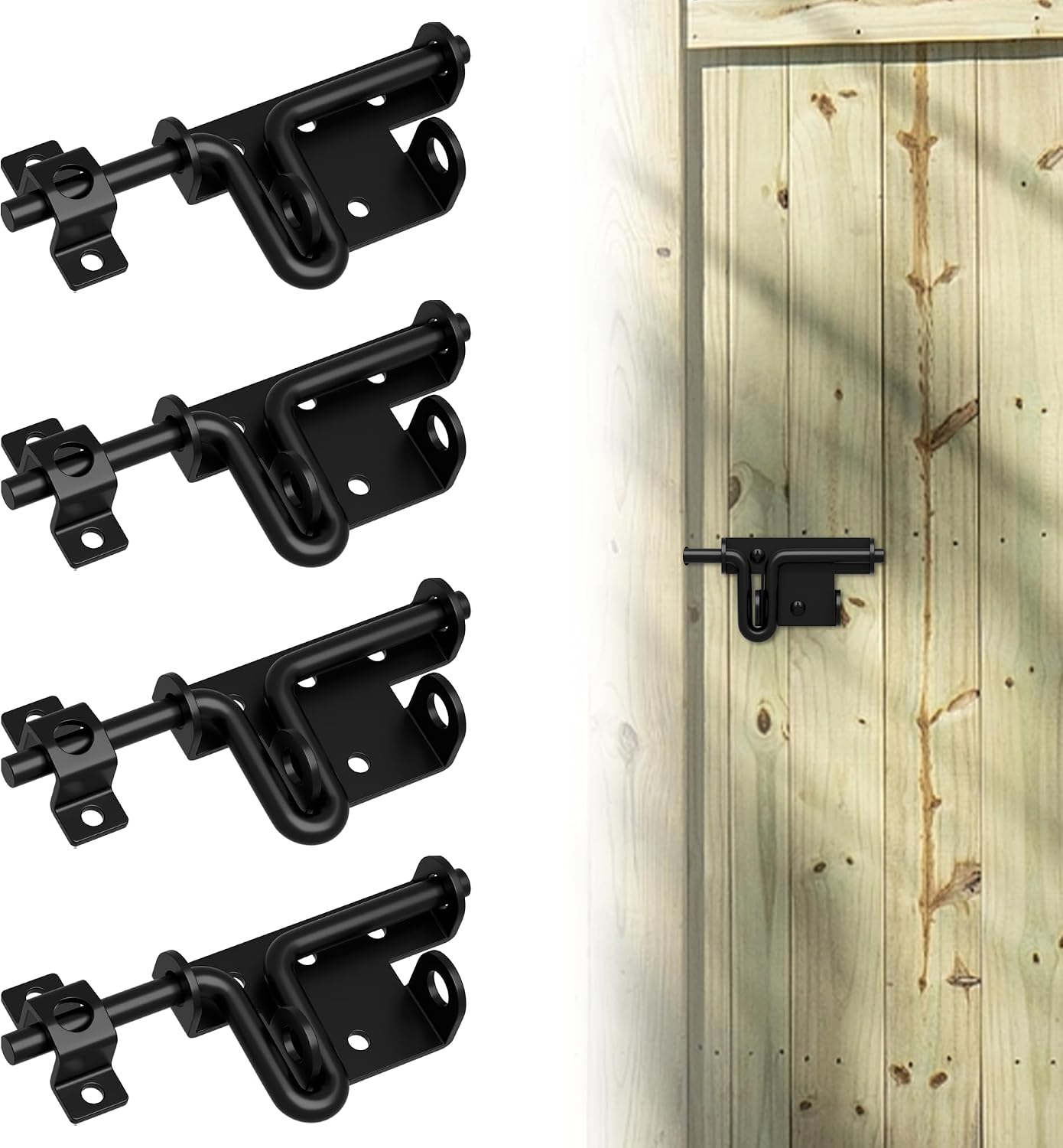 Pestillo puerta metal grueso para madera 4pulg