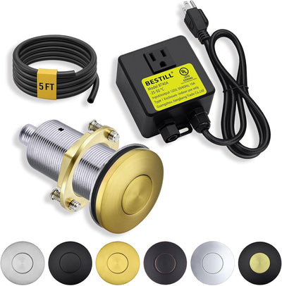 Kit interruptor aire basura acero inox dorado UL