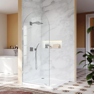 Panel ducha vidrio templado 30x78pulg fijo sin marco