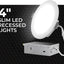 Luces empotrables LED 4" pack 4 regulables CCT