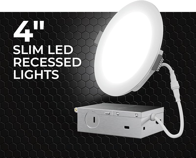 Luces empotrables LED 4" pack 4 regulables CCT