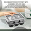 2 Cubos Cubiertos con Tapa Contenedor Plástico Negro