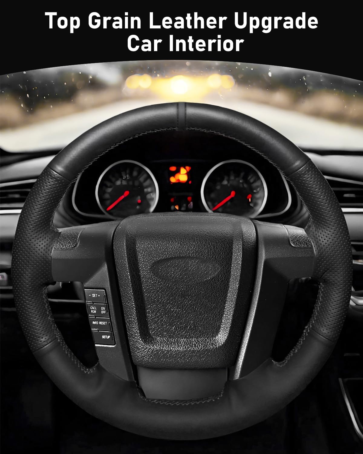 Funda cuero volante comp Ford F-150 2009-14