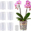 6 Pzas Macetas Plástico 4pulg Orquídeas con Drenaje