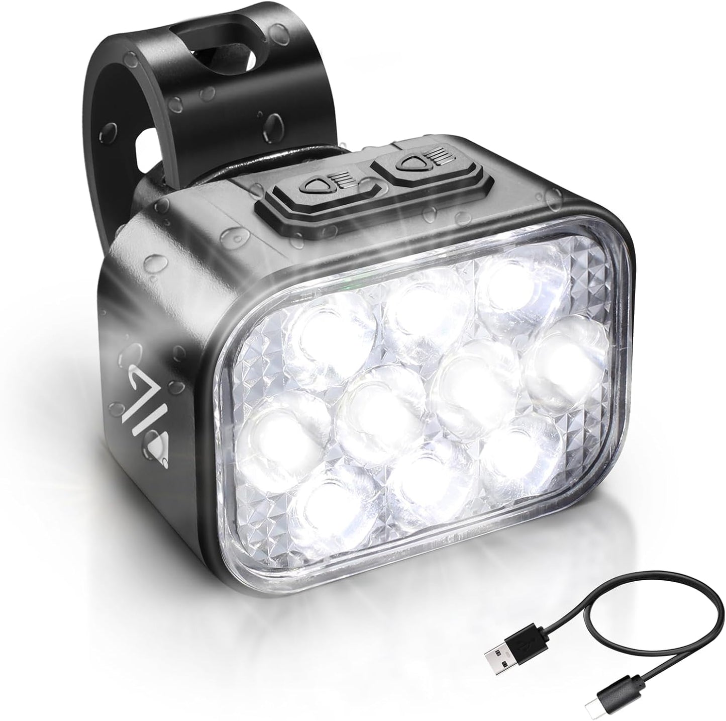 Luces bicicleta 10 LED USB recargable IPX6
