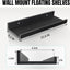 4 Pzas Estantes Flotantes Pared 15.6" Negro