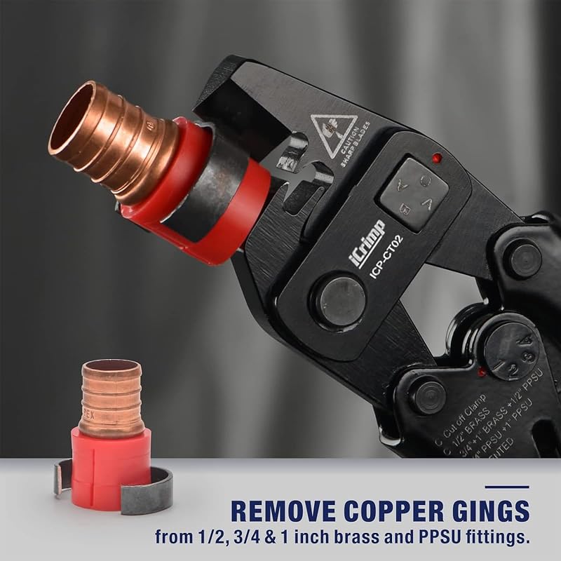 Herramienta desrimpado PEX acero inox F2098 anillos cobre