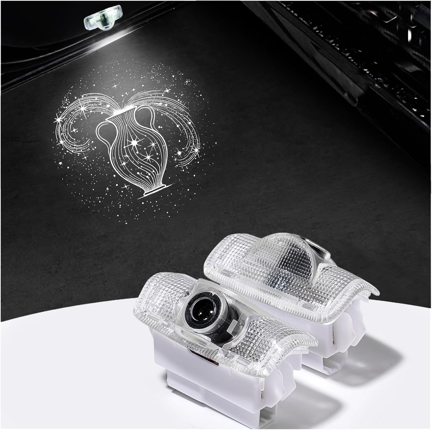 Luces puerta coche LED HD Zodiac 2 Pzas proyector bienvenida