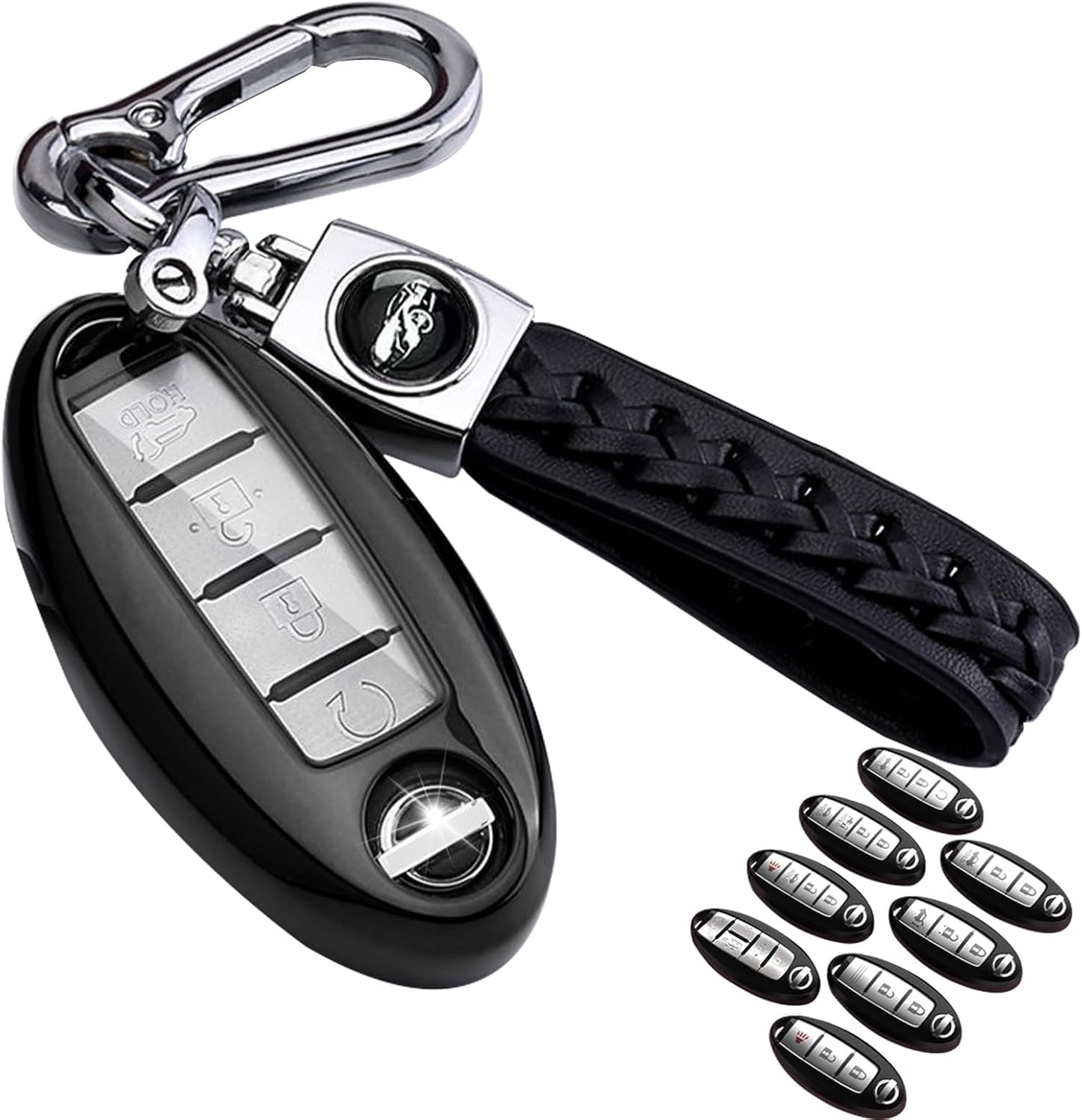 Funda TPU llave Nissan con proteccion 360 cuero