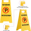 2 Letreros No Estacionamiento Bilingüe 23x10" Plástico