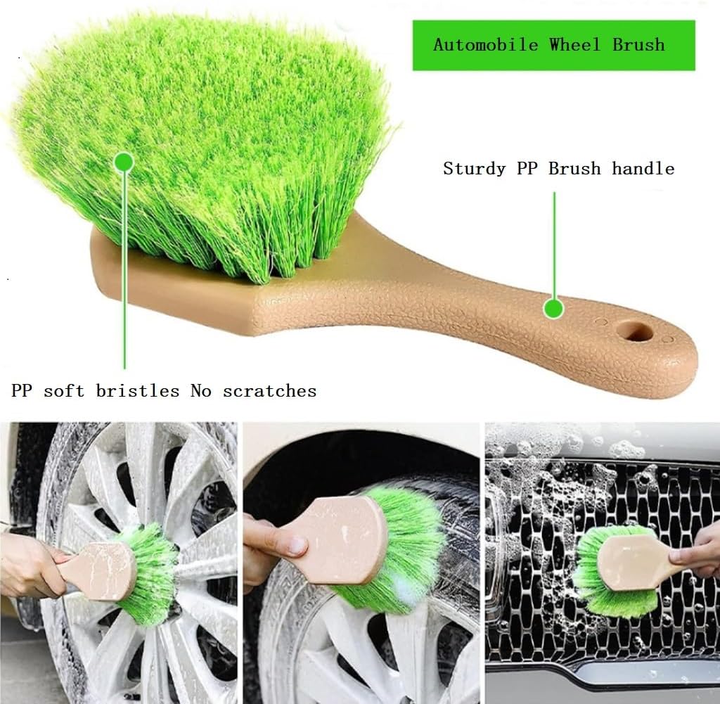 Kit cepillo lavado coche 62pulg mango largo plegable parabrisas