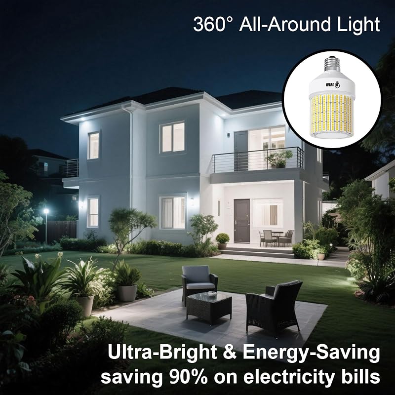 2 Bombilla LED 700W equivalente 9800LM E26/E39 exterior