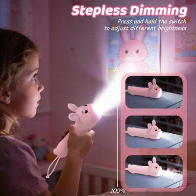 Linterna recargable para niños estilo conejo
