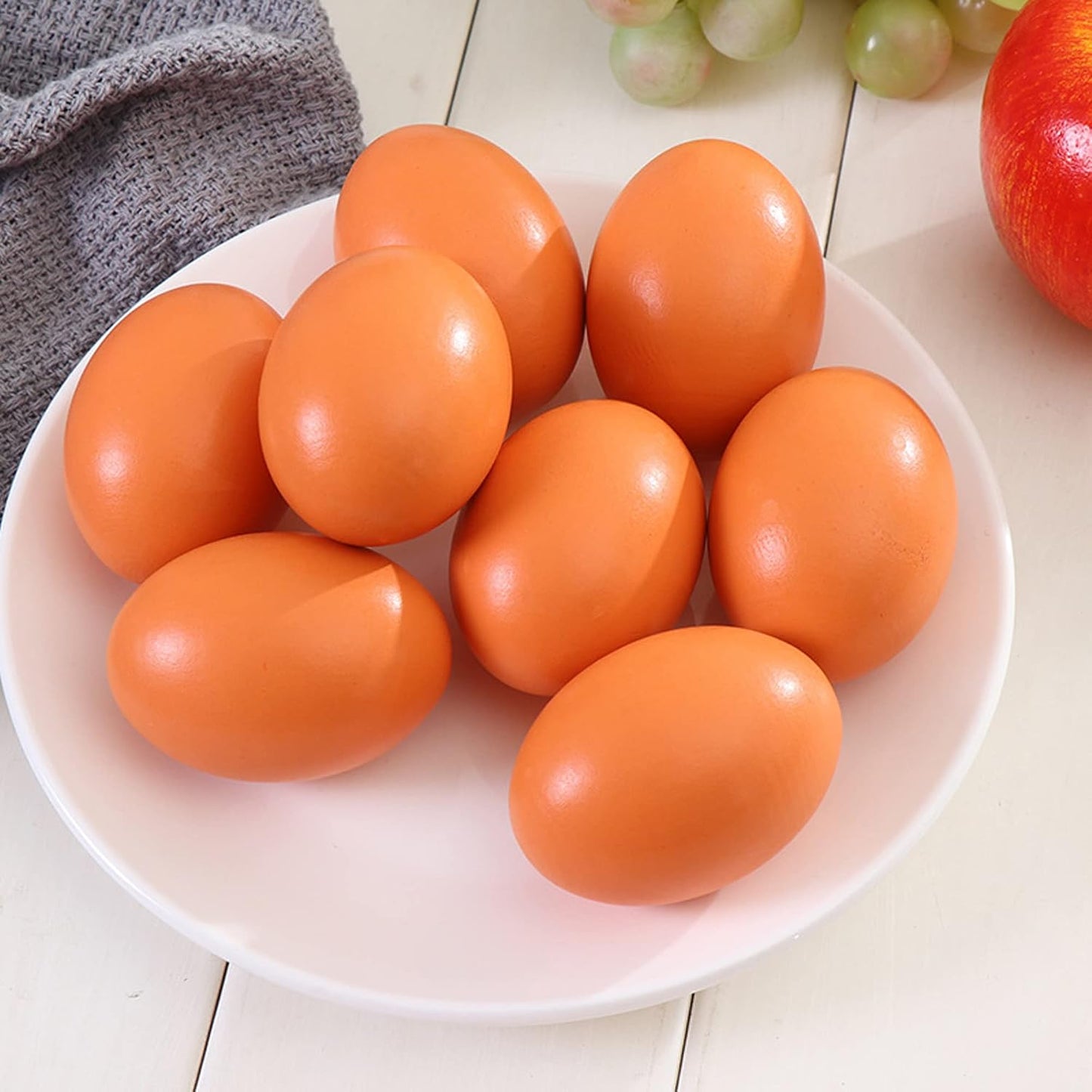Huevos falsos de madera para pollos 10 Uds