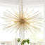 Candelabro Sputnik dorado 31" 4 luces sala