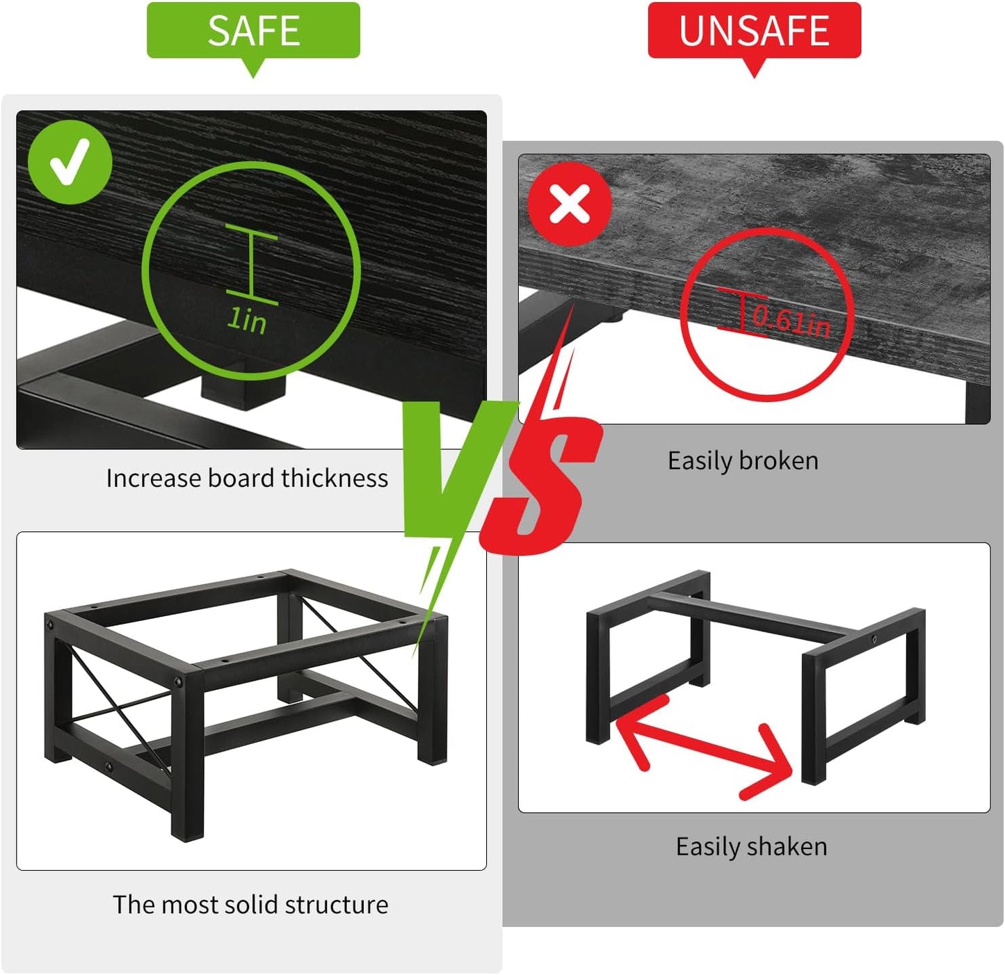 Taburete paso madera ancho para adultos dormitorio cocina