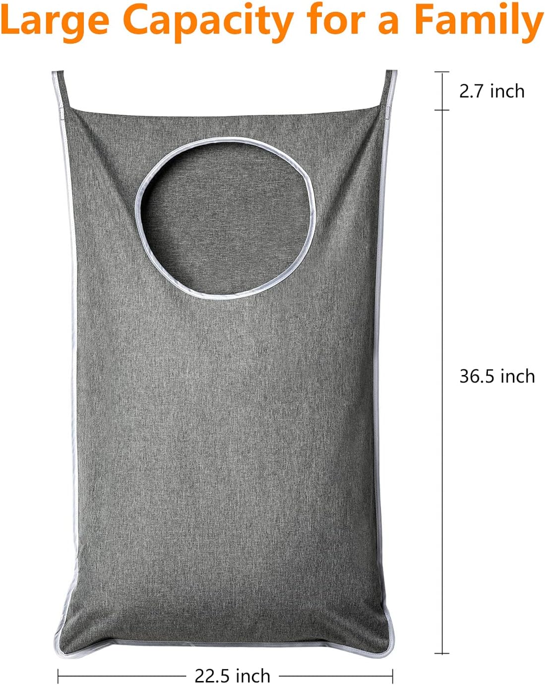 Cesta lavandería colgante XL 2 ganchos ropa sucia