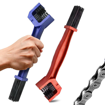 Set 2 Cepillos Cadena Moto Plástico Cerdas Nailon