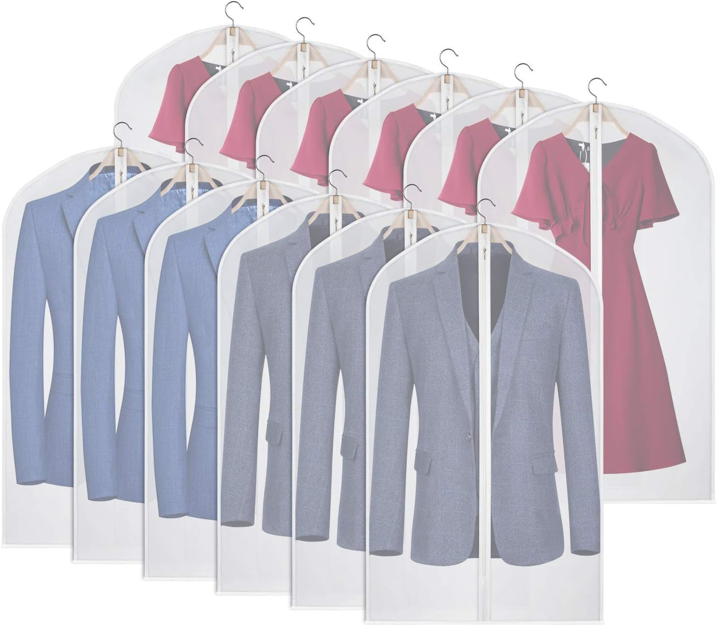 Bolsas transparentes para colgar ropa 24x40" 12 Uds
