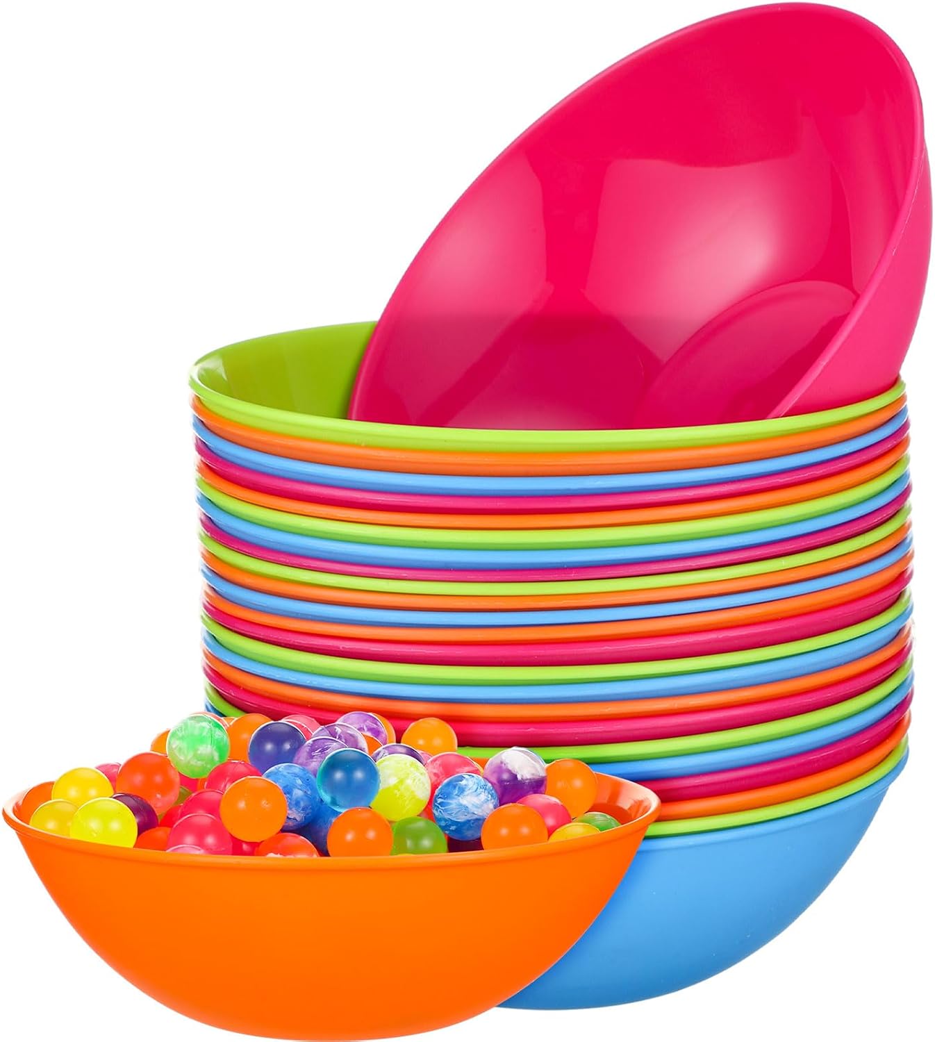 24 Cuencos Plástico 32oz para Niños Reutilizables Microondas