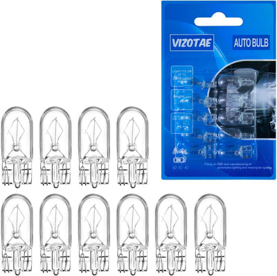10 Luces T10 12V 5W para Coche Freno Giro Vidrio Cuarzo
