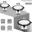 Set 6 Pzas Cuencos Acero Inox Anidables con Tapas Herméticas