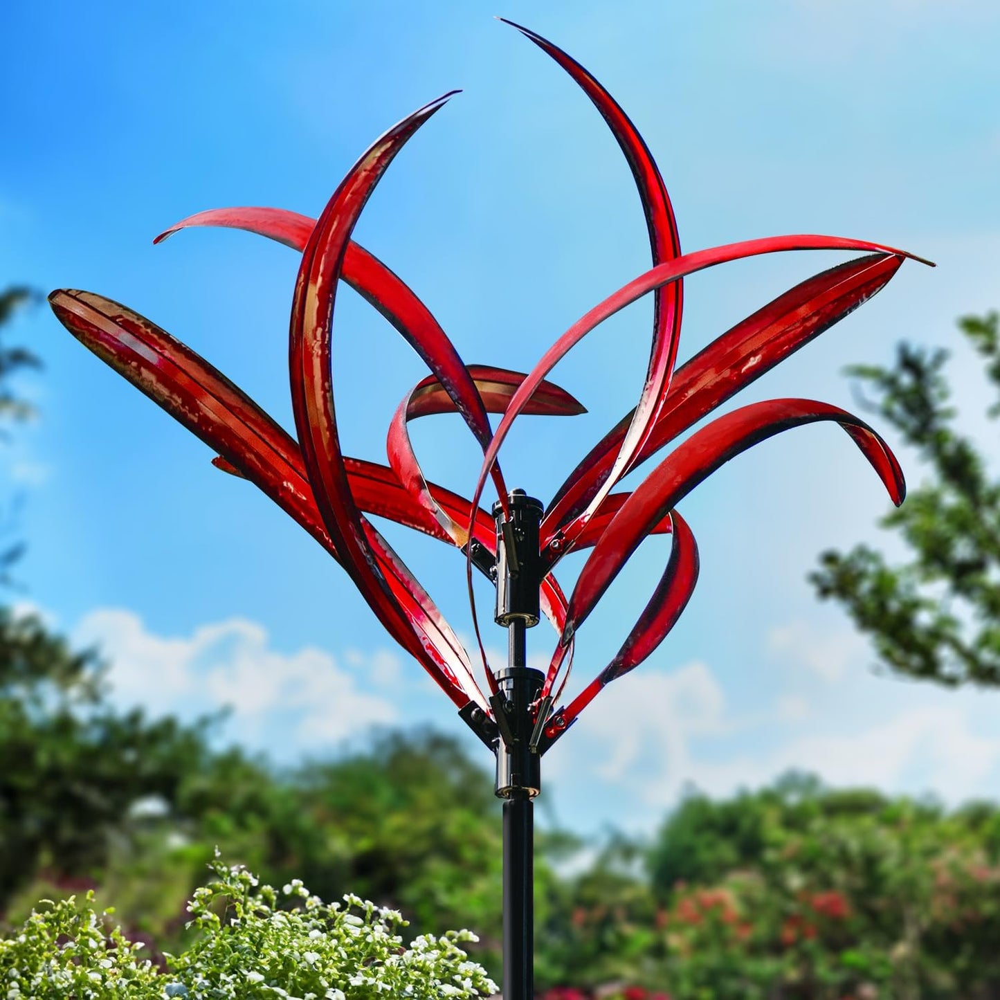 Molinillo viento jardín escultura metal magnolia