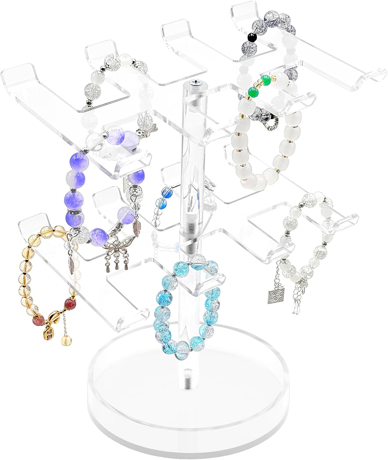 Soporte pulseras acrílico 2 niveles para mujer