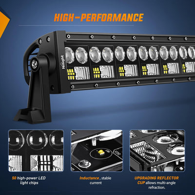 Barra luz LED 22" doble fila 15000lm