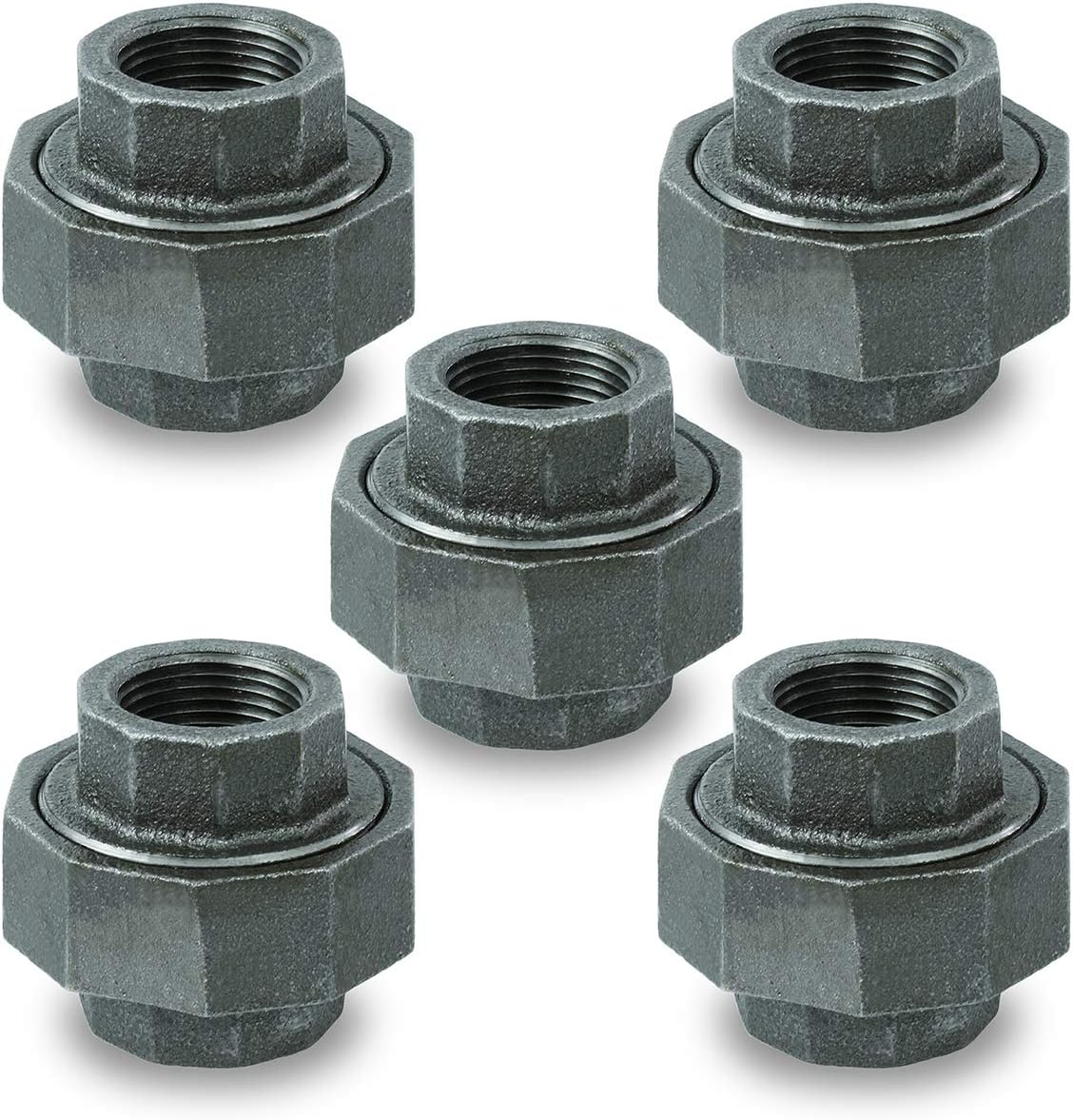 Conector hierro maleable 2-1/2pulg negro pack 5