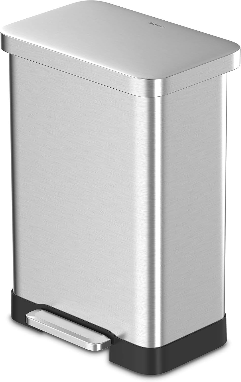 Cubo basura acero inox 75l tapa suave resistente huellas