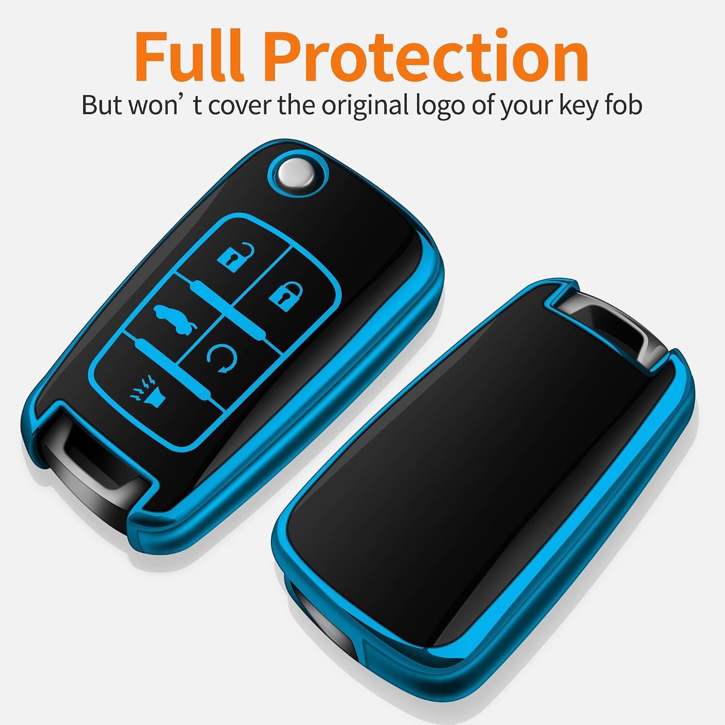 Funda llavero Chevrolet comp 5 botones Azul