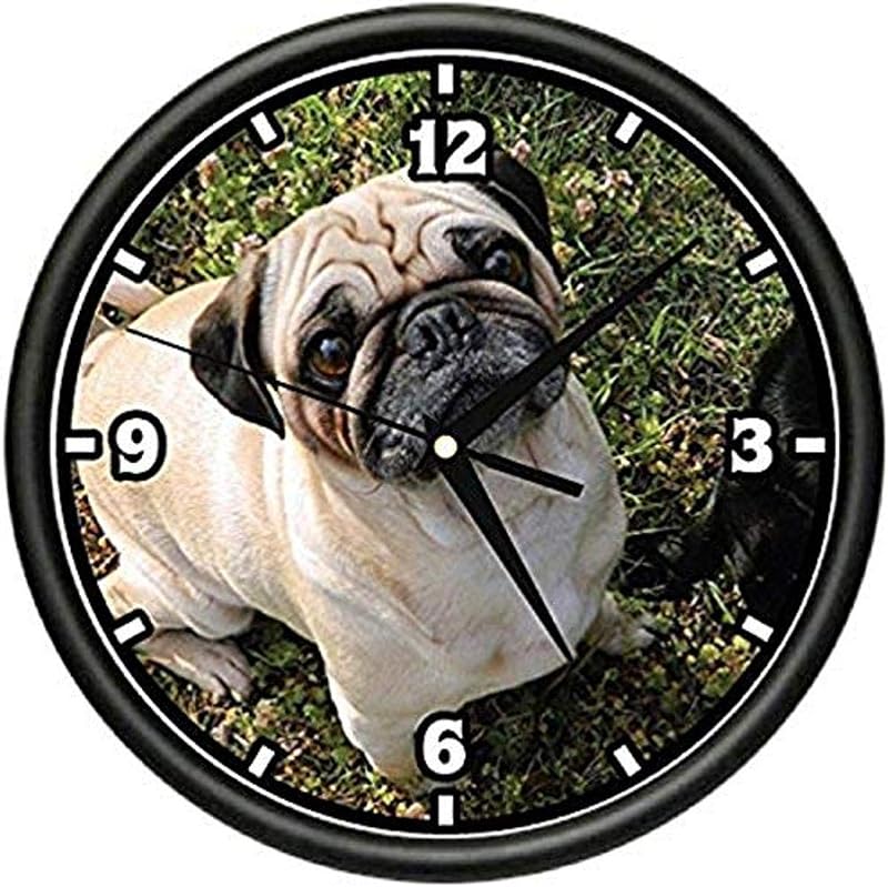 Reloj pared cara pug regalo perro