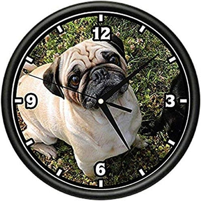 Reloj pared cara pug regalo perro
