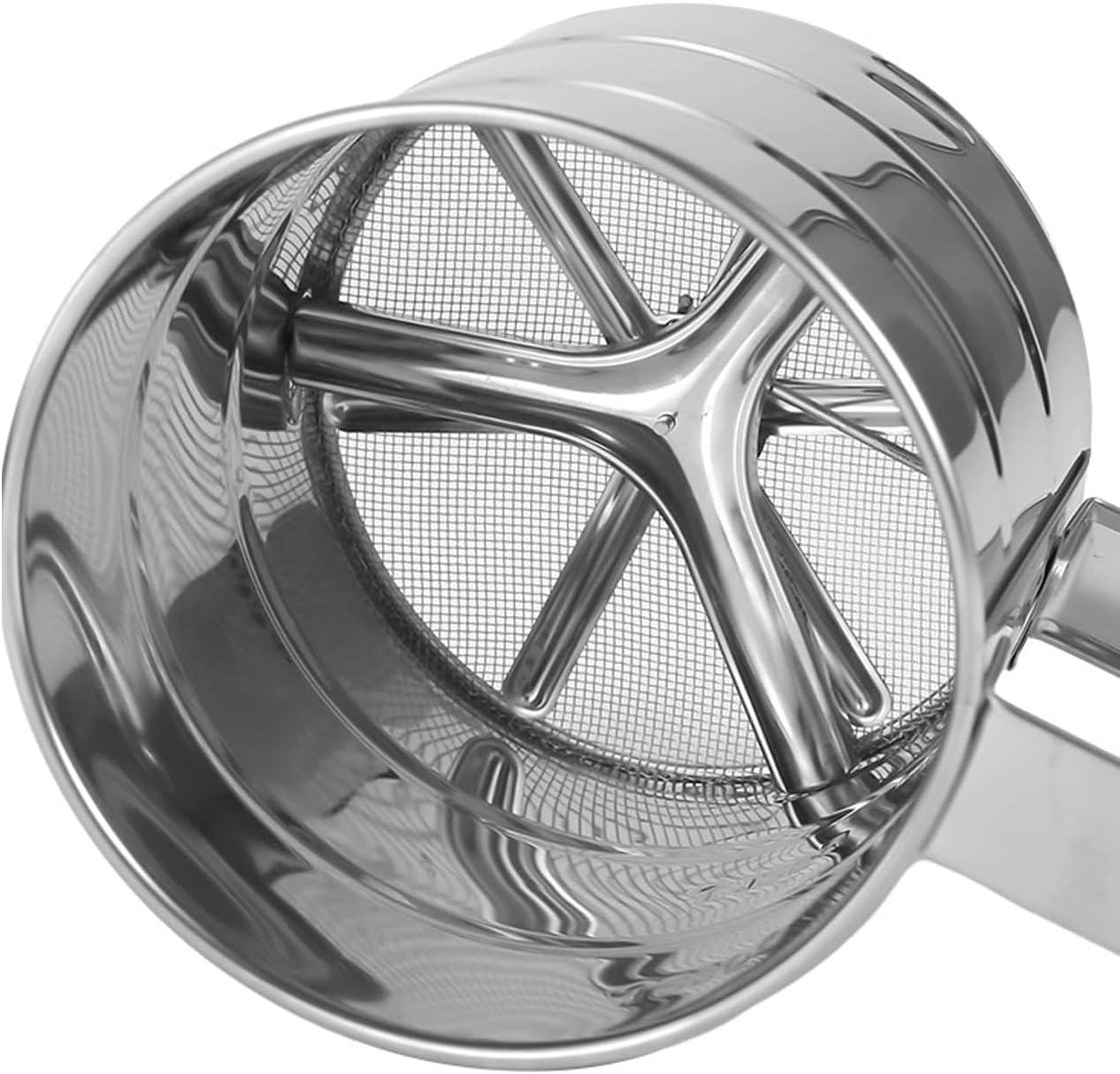 Tamiz 2en1 acero inox 1 taza con manivela