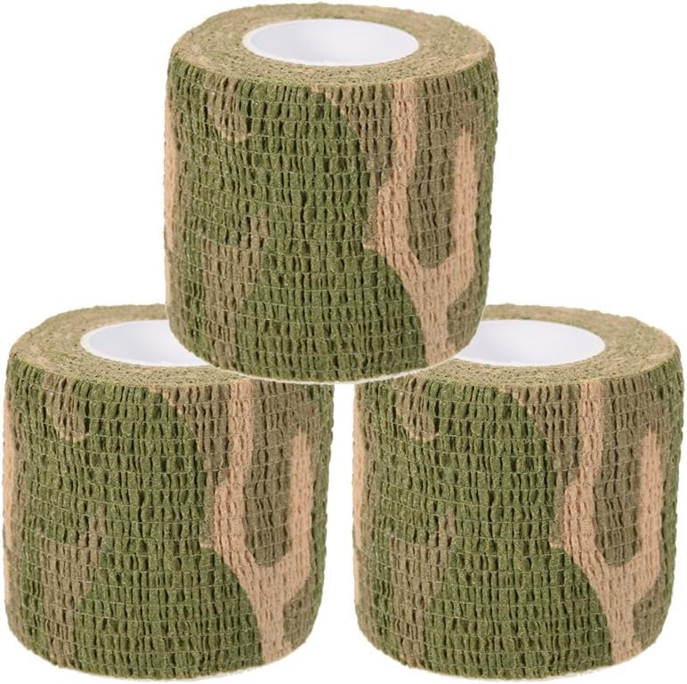 Cinta camuflaje autoadhesiva 5cm x4,5m para camping