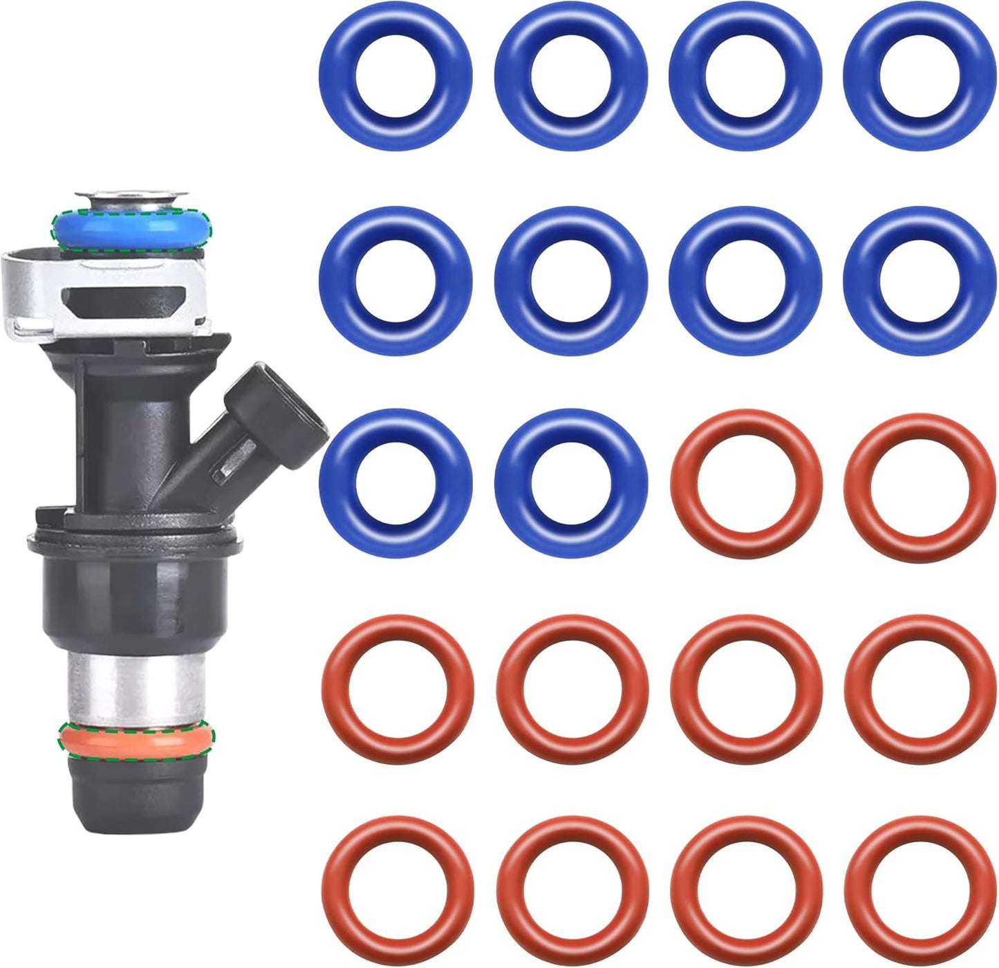Set 20 juntas tóricas inyector combustible kit reparación universal