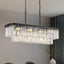 Candelabro rectangular cristal 11 luces 33.5" para comedor
