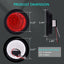 Luz trasera 4" 24LED impermeable para remolque 12V