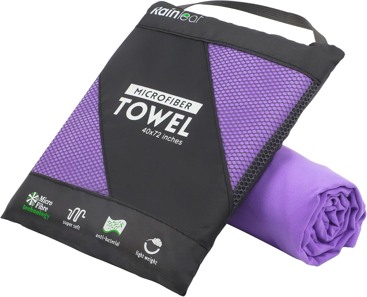 Toalla microfibra viaje gimnasio secado rápido absorbente