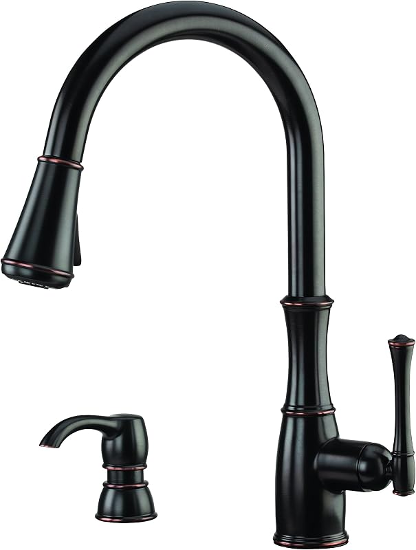 Grifo cocina rociador dispensador jabón bronce