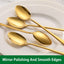 Juego 8 Cucharas Té Helado Acero Inox Mango Largo