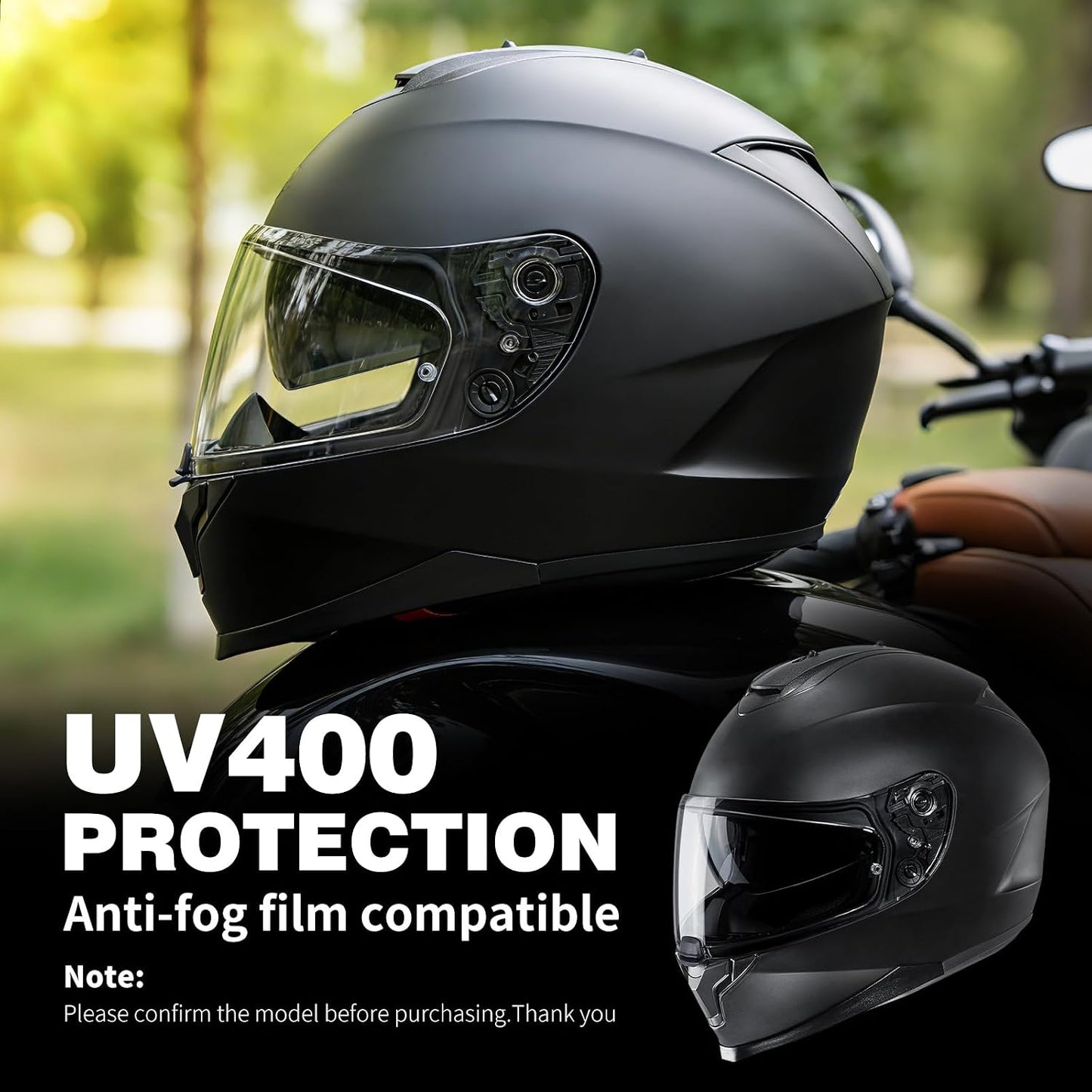 Escudo casco motocicleta FG-17 IS-17 visera transparente