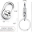 Clips mosquetón acero inox 1.75pulg antiapertura camping