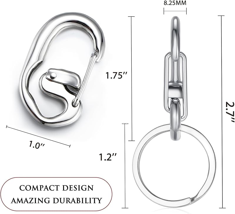 Clips mosquetón acero inox 1.75pulg antiapertura camping