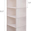 Organiz. colgante suéter 6 estantes plegables beige