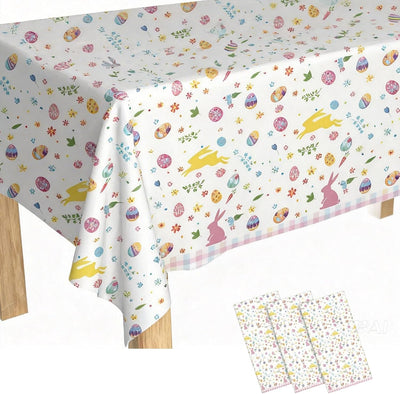 Manta plástica rectangular tema huevos de pascua 108x54pulg