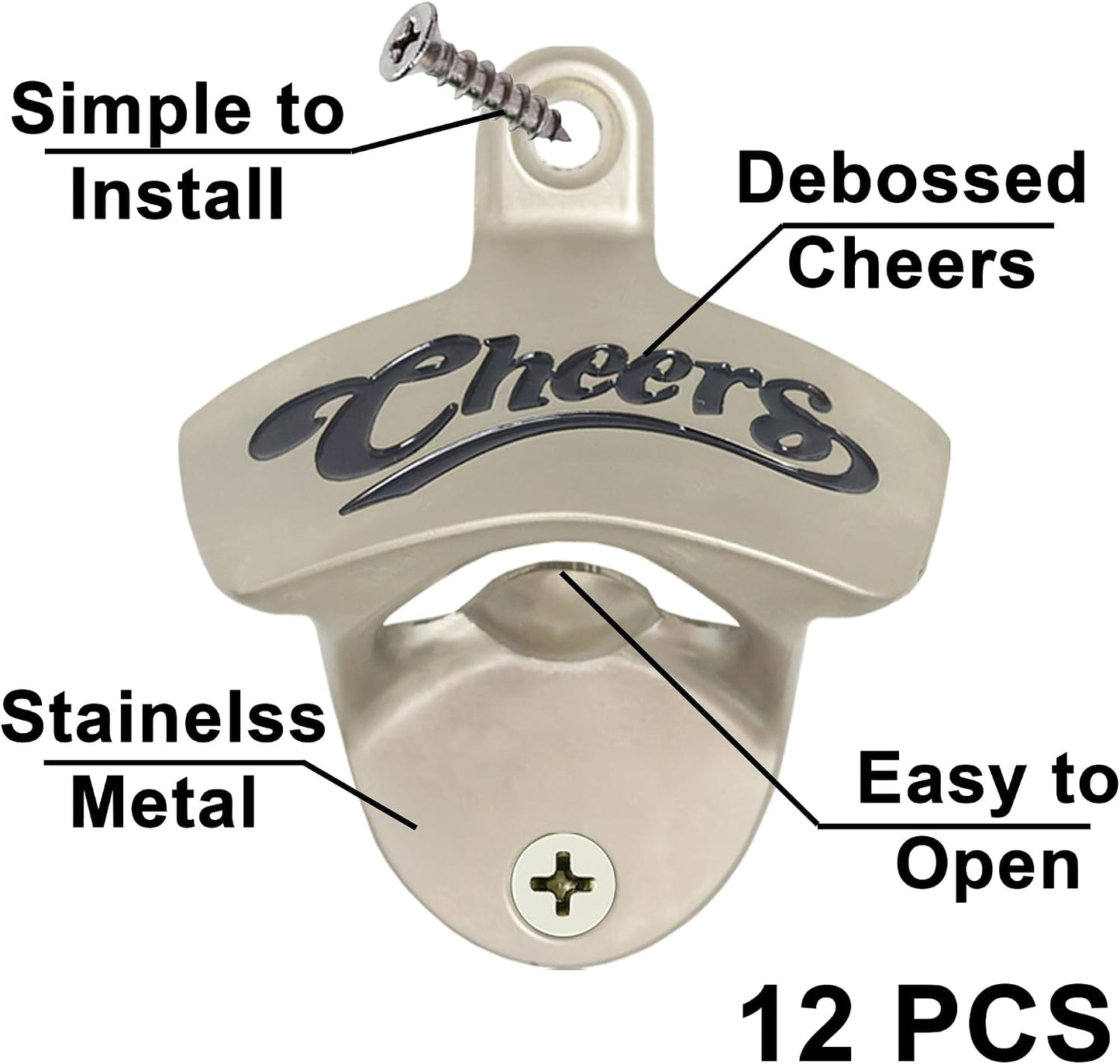 Abrebotellas acero inox para bar hogar pack 12