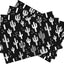 Set 4 Manteles Retro Cactus 12x18pulg Blanconegro Lavables
